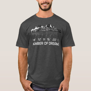 Skyline Vienna Silhouette GPS Koordinaten T-Shirt