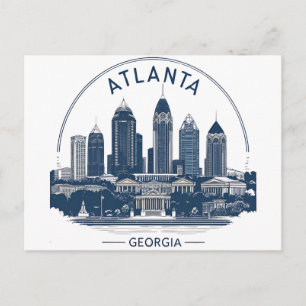 Skyline von Atlanta Georgia Postkarte