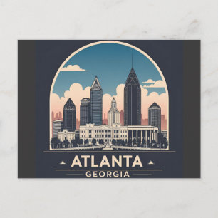 Skyline von Atlanta Georgia Postkarte