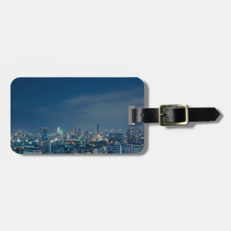 Skyline von Bangkok in der Nacht Gepäckanhänger
