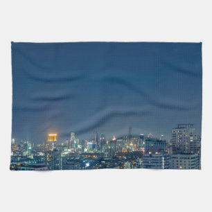 Skyline von Bangkok in der Nacht Küchentuch