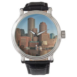 Skyline von Boston Armbanduhr