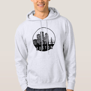 Skyline von Boston City Hoodie