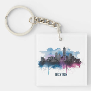 Skyline von Boston, Skyline von Boston MA Schlüsselanhänger