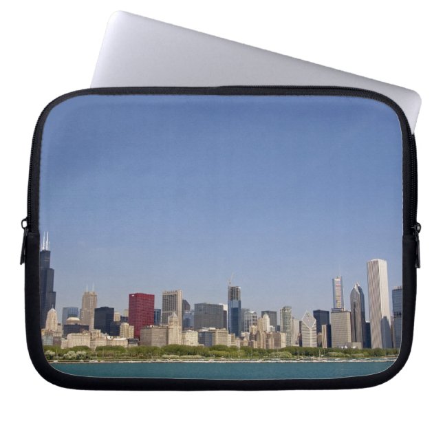 Skyline von Chicago, Illinois, USA. Laptopschutzhülle (Vorderseite)
