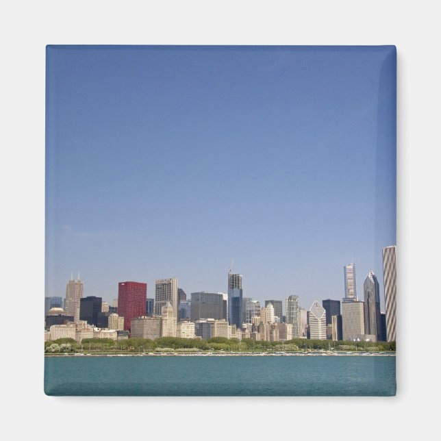 Skyline von Chicago, Illinois, USA. Magnet (Vorne)