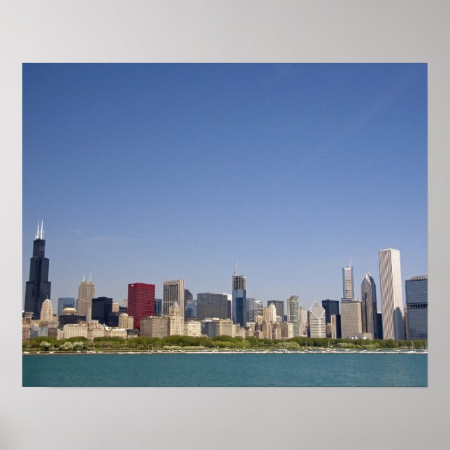 Skyline von Chicago, Illinois, USA. Poster (Vorne)