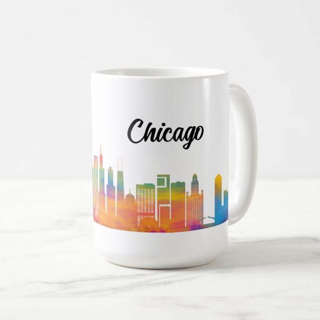 Skyline von Chicago Kaffeetasse (VorderseiteRechts)