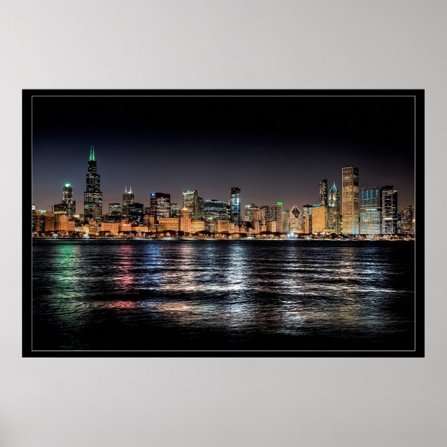 Skyline von Chicago Poster (Vorne)