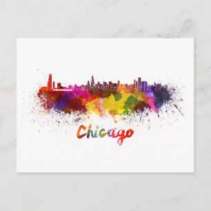 Skyline von Chicago Postkarte