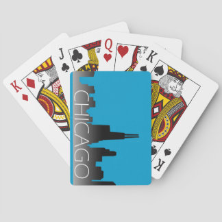 Skyline von Chicago Spielkarten