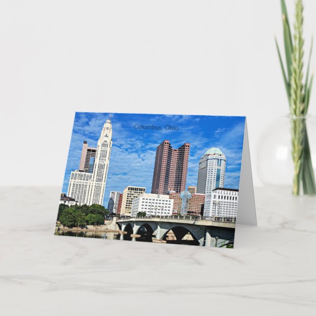 Skyline von Columbus, Ohio Karte (Vorderseite)