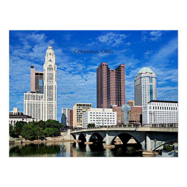 Skyline von Columbus, Ohio Poster (Vorderseite)