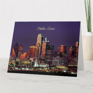 Skyline von Dallas, Texas Karte
