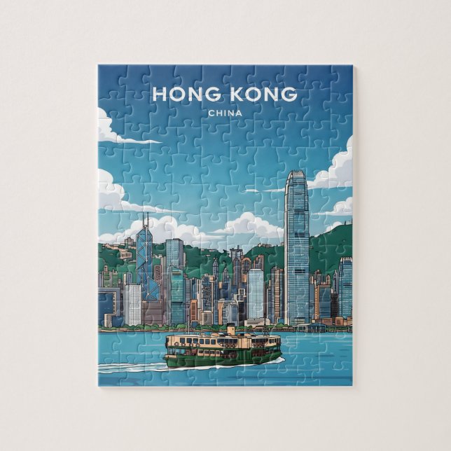 Skyline von Hongkong (Vertikal)