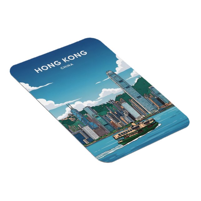 Skyline von Hongkong Magnet (Rechte Seite)