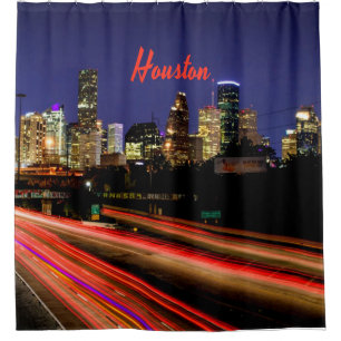 Skyline von Houston Texas Duschvorhang