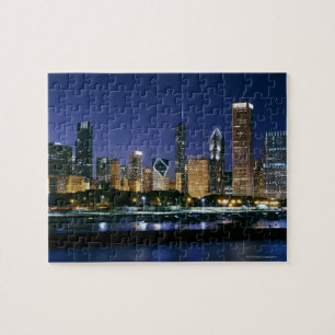 Skyline von im Stadtzentrum gelegenem Chicago