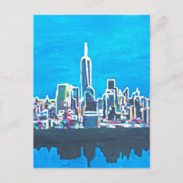 Skyline von Manhattan New York City mit Postkarte