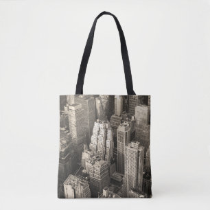 Skyline von Manhattan, schwarz-weiße Luft. Tasche