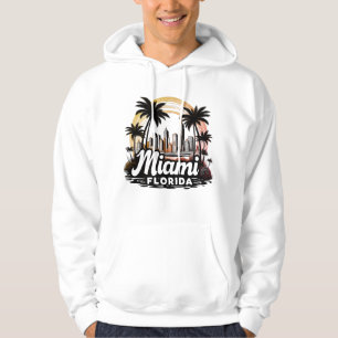 Skyline von Miami City Florida Hoodie