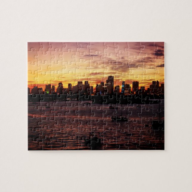 Skyline von Miami Florida bei Sunset (Horizontal)