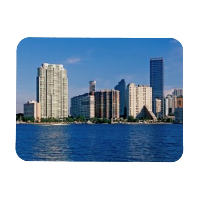 Skyline von Miami, Florida Magnet (Horizontal)