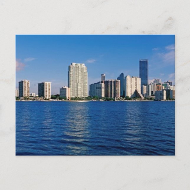 Skyline von Miami, Florida Postkarte (Vorderseite)