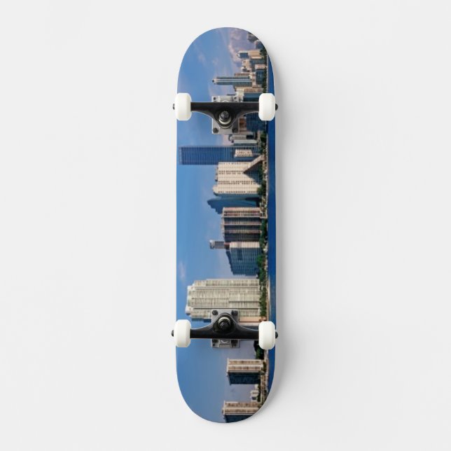 Skyline von Miami, Florida Skateboard (Vorderseite)