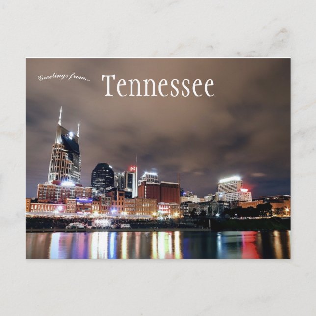 Skyline von Nashville Tennessee USA Postkarte (Vorderseite)