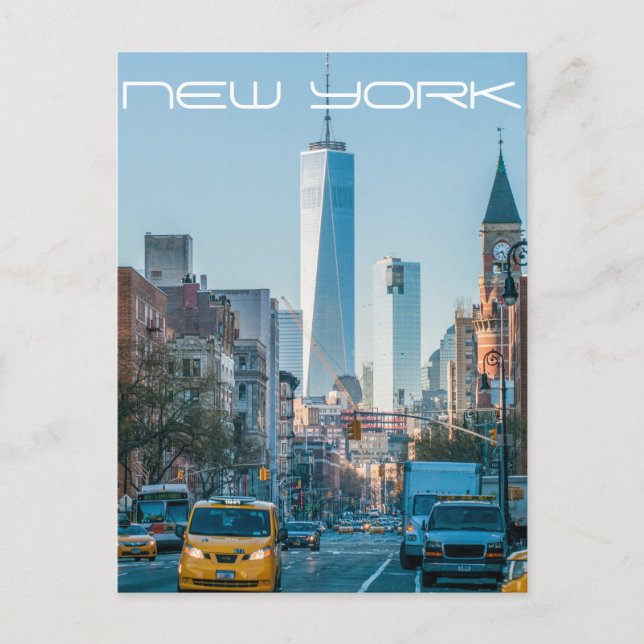 Skyline von New York City Postkarte (Vorderseite)