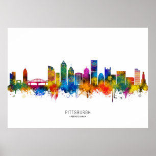 Skyline von Pittsburgh Pennsylvania Poster