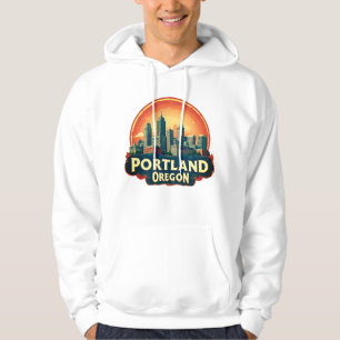 Skyline von Portland Oregon Hoodie