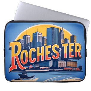 Skyline von Rochester City New York USA Laptopschutzhülle