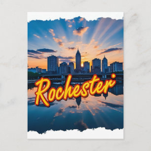 Skyline von Rochester City New York USA Postkarte