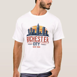 Skyline von Rochester City New York USA T-Shirt