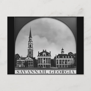 Skyline von Savannah Georgia    Stadtansicht von S Postkarte