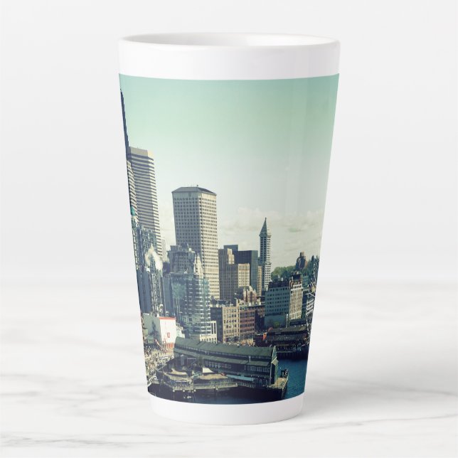 Skyline von Seattle Milchtasse (Vorderseite)