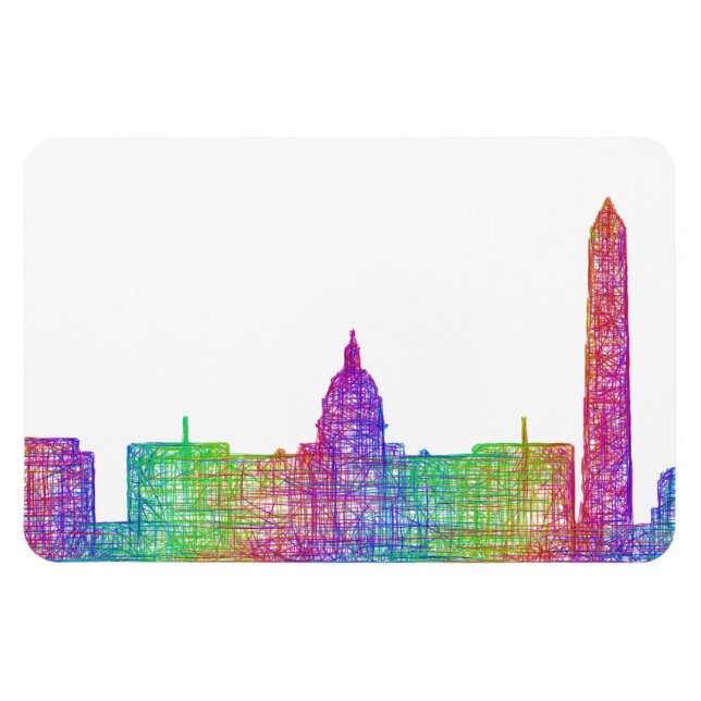Skyline von Washington DC Magnet (Horizontal)