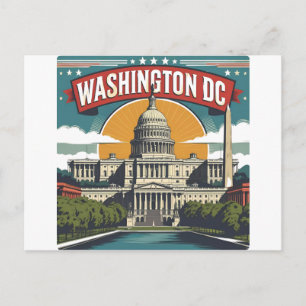 Skyline von Washington DC Postkarte