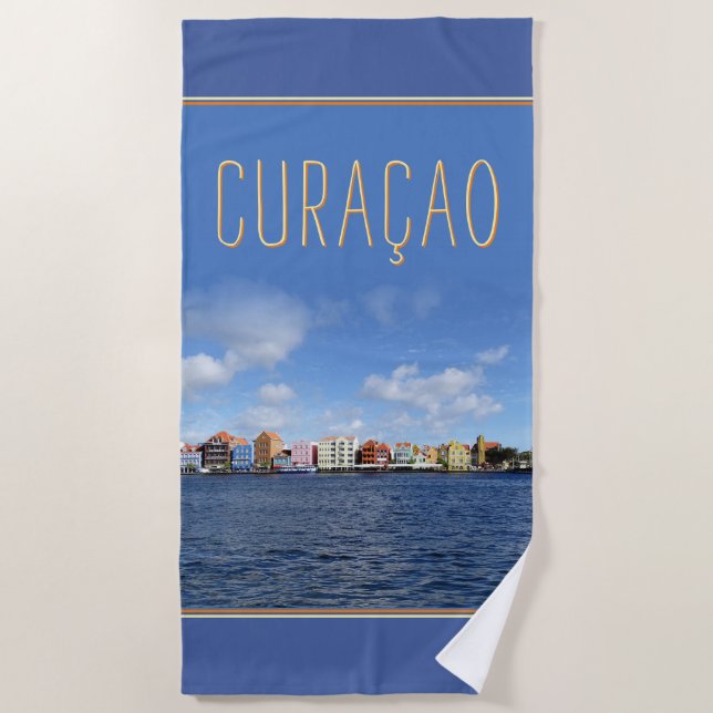 Skyline von Willemstad (anpassbar) Strandtuch (Vorderseite)