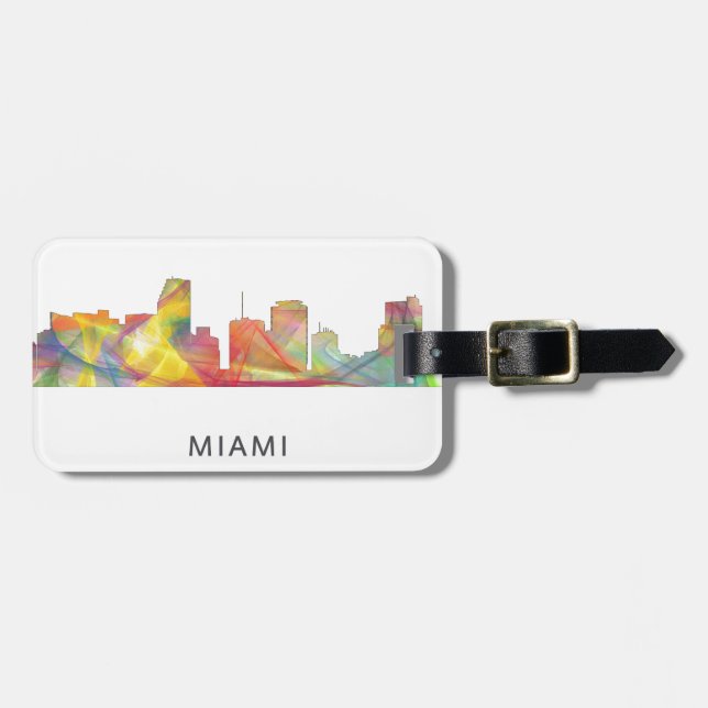 SKYLINE WB1 MIAMIS FLORIDA GEPÄCKANHÄNGER (Vorderseite horizontal)