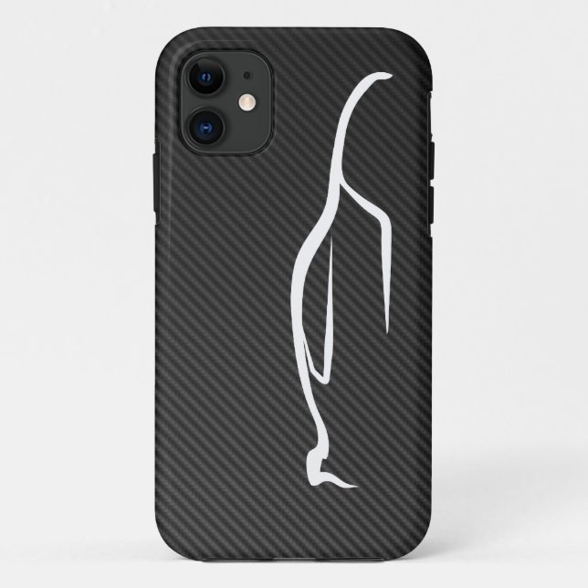Skyline-weißes Silhouette-Logo Case-Mate iPhone Hülle (Rückseite)