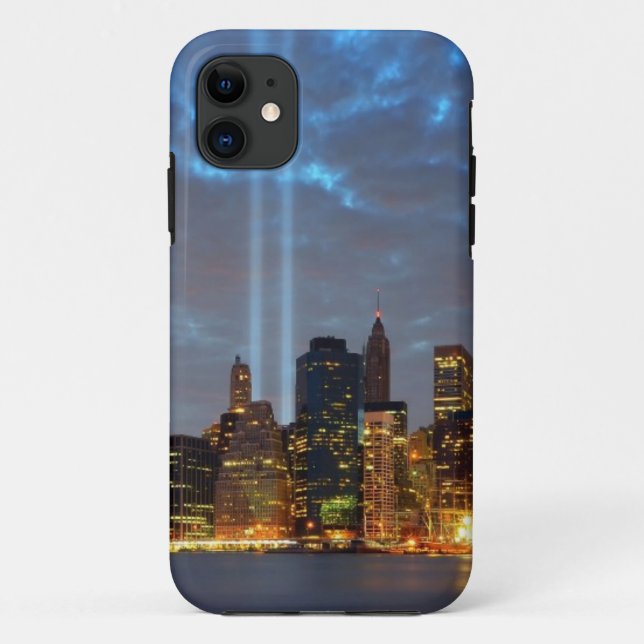 Skylineansicht der Stadt in der Nacht Case-Mate iPhone Hülle (Rückseite)