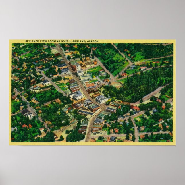 Skyliner-Ansicht mit Blick nach Süden über Ashland Poster (Vorne)