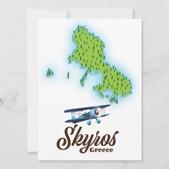 Skyros Griechenland Inselkarte (Vorderseite)