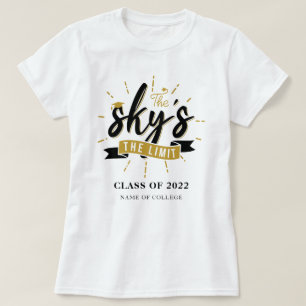Sky's The Limit Class of 2022 Grad Personalisiert T-Shirt