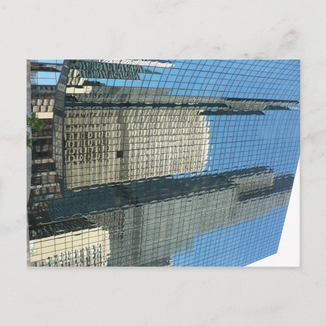 Skyscraper Reflektion Postkarte (Vorderseite)