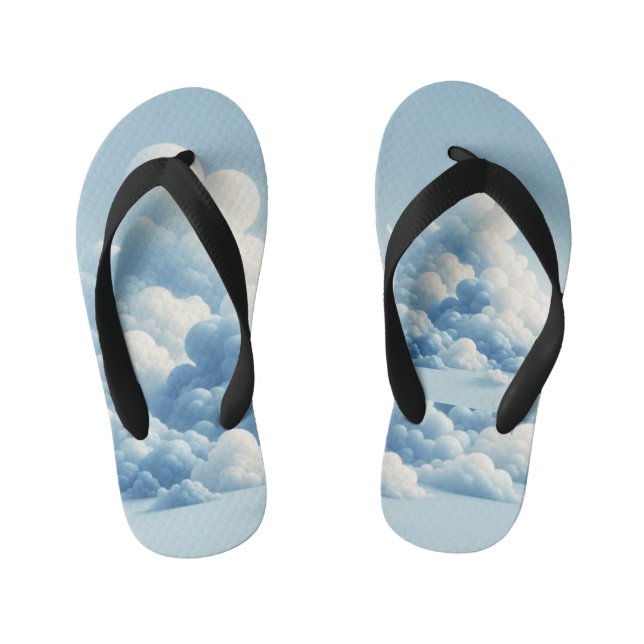 "SkyStride: Cloud Bubble FlipFlops" Kinderbadesandalen (Fußbett)
