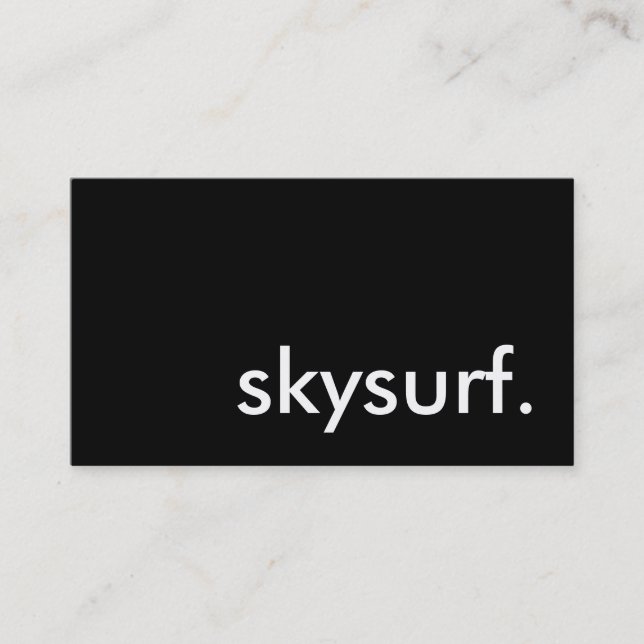 Skysurf. Visitenkarte (Vorderseite)